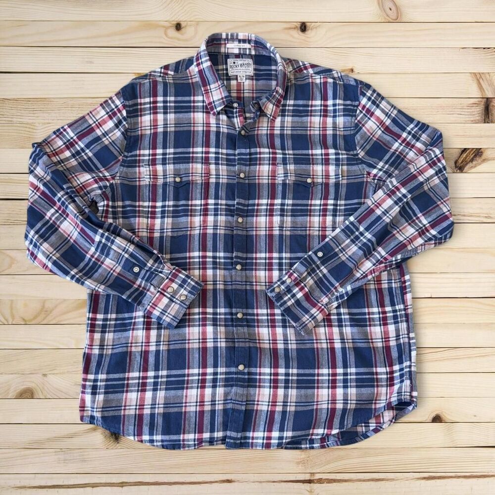 Lucky‎ Brand Plaid Button Up Shirt XL